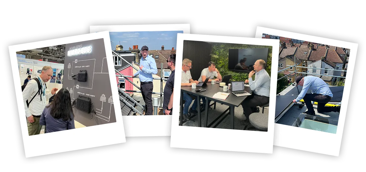 Alex and Gustav visiting solar installers and checking installations
